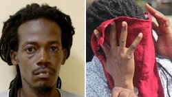 The defendant, Eldon Charles aka Max in a 2023 photo photo, at left, and outside the High Court in Kingstown on Jan. 14, 2026.