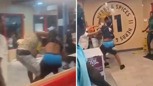 Screenshots of the fight at KFC in Kingstown on Friday, Feb. 13, 2026.