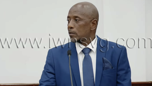 Minister of Foreign Affairs, Foreign Trade, Foreign Investment and Diaspora Affairs, Fitz Bramble, debating the 2026 Budget in Parliament on Tuesday, Feb. 10, 2026.