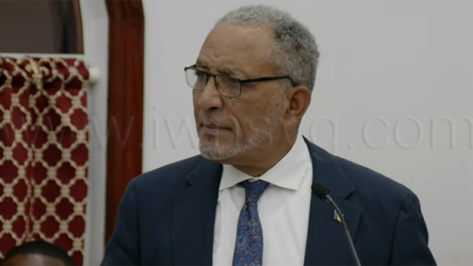 Prime Minister Godwin Friday as he wrapped up the Budget Debate on Friday, Feb. 13, 2026. 