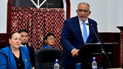 Prime Minister Godwin Friday delivering the Budget Address in Parliament on Monday, Feb. 9, 2026. (Photo: Facebook/API)