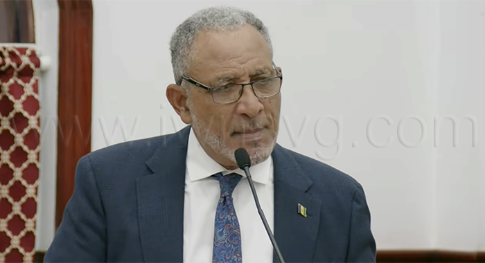 Prime Minister Godwin Friday as he wrapped up the Budget Debate on Friday, Feb. 13, 2026. 