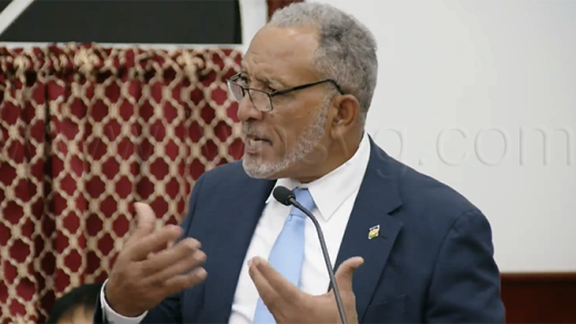 Prime Minister and Minister of Finance, Godwin Friday presenting the Budget Address to Parliament on Monday, Feb. 9, 2026. 