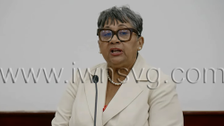 Laverne Gibson-Velox, minister of the Family and Gender Affairs, Persons with Disabilities and Labour, speaking during the Budget Debate on Thursday, Feb. 12, 2025.