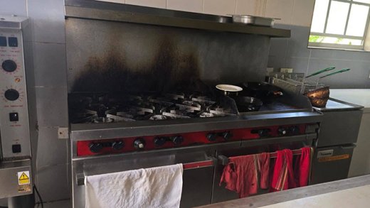 A stove at the Official Residence of the Prime Minister. 