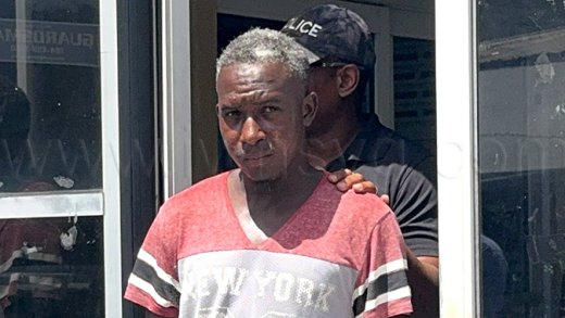 Sebastian Audain, who is charged with possession and trafficking in cocaine, leaves at the Layou Magistrate's Court on Thursday, Feb. 19, 2026.