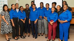 Management and staff of the Zero Hunger Trust Fund pose at the media launch of the organisation’s 10th-anniversary celebrations.


