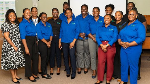 Management and staff of the Zero Hunger Trust Fund pose at the media launch of the organisation’s 10th-anniversary celebrations.

