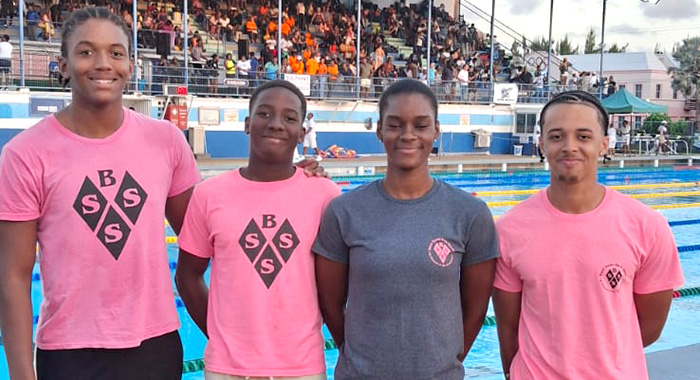 From left: Seth Byron, Kione Deshong, Zariel Nelson and Matthew Ballah.