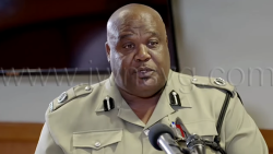 Assistant Commissioner of Police with responsibility for crime-fighting, Trevor “Buju” Bailey speaking at the  National Consultation on School Violence in Kingstown on Tuesday, March 11 2026.