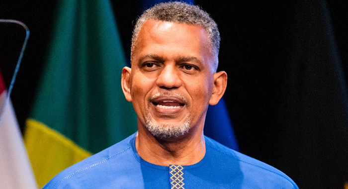 Daniel M. Best, president of the Caribbean Development Bank, delivers remarks at the bank's annual news conference in Bridgetown, Barbados, on Tuesday, March 3, 2026.