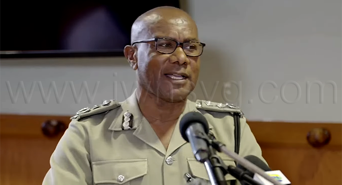 Deputy Commissioner of Police Frankie Joseph as he addressed the National Stakeholders Consultation on School Violence Prevention in Kingstown on Tuesday, March 10, 2026.