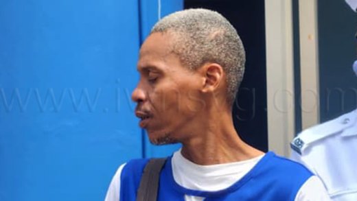 Burglary Gideon Quow outside the Kingstown Magistrate's Court on March 23, 2024.