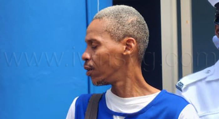 Burglary Gideon Quow outside the Kingstown Magistrate's Court on March 23, 2024.