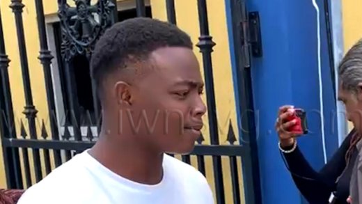 The defendant, Tyrik Malcolm outside the Serious Offences Court in Kingstown on Monday, March 30, 2026.
