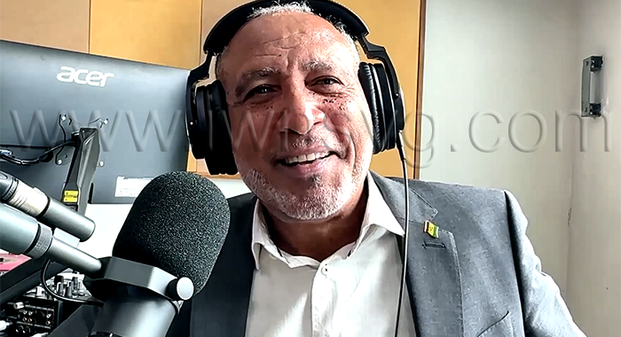 Prime Minister Godwin Friday speaking on Hot 97 FM on Friday, April 10, 2026. 