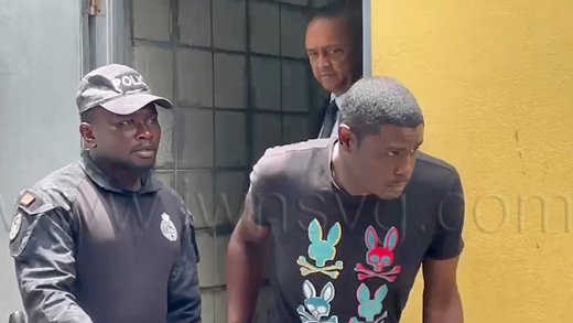 The accused, Phillip Arrindell, outside the Serious Offences Court in Kingstown on Tuesday, March 31, 2026.