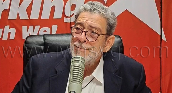 Opposition Leader Ralph Gonsalves speaking on Star Radio on Wednesday, April 15, 2025.