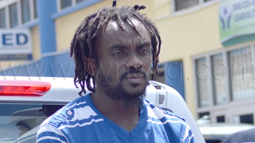 The accused, Bronson Parris outside the Serious Offences Court in Kingstown, on Wednesday, May 13, 2026.