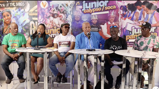 Representatives of the SVG Calypsonians Association at the press conference in Kingstown on May 19, 2026.