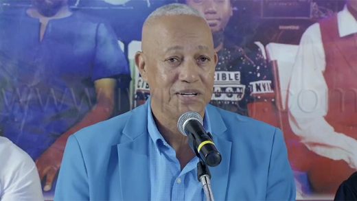 President of the St. Vincent and the Grenadines Calypsonians Association, Earl “Cabba” Bennett, speaking at a press conference in Kingstown on Tuesday, May 19, 2026. 