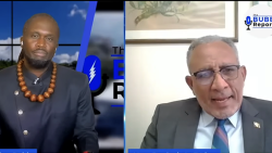 Prime Minister of St. Vincent and the Grenadines, Godwin Friday in conversation with Grenadian journalist Kellon Bubb.