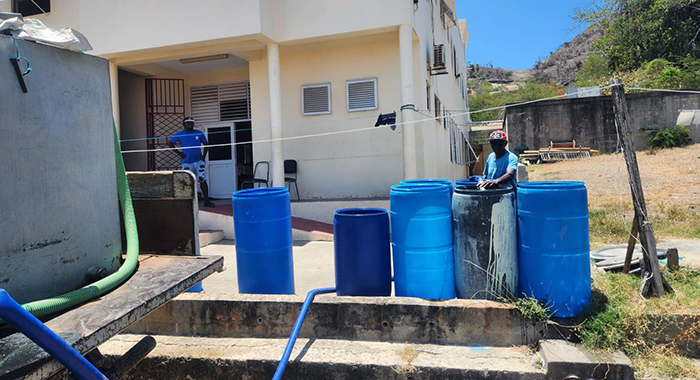 The Central Water and Sewerage Authority delivers water in Union Island on Wednesday, May 13, 2026.