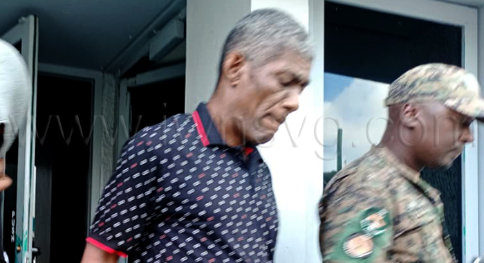 The defendant, Joel Ashton is escorted back to prison to continue his sentence on Monday, May 18, 2026. 