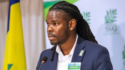 St. Vincent and the Grenadines Ambassador of Finance and Investment and Chair of Invest SVG, Kevin Hope, speaking at the investment forum in the British Virgin Islands on May 2, 2026.