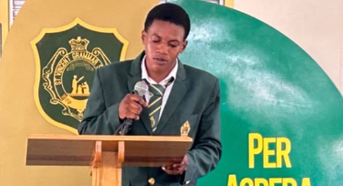 St. Vincent Grammar School student, Mowani Latham.