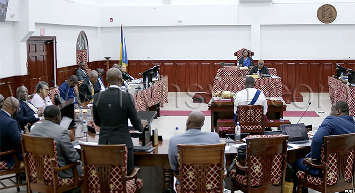 A section of Parliament during its April 21, 2026 meeting. 