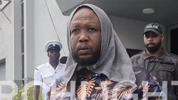 The defendant, Rajiv Deshong, outside the High Court in Kingstown on Feb. 9, 2026. (Photo: Facebook/Searchlight)