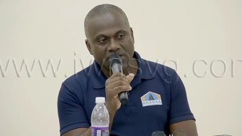 CEO of the Roads, Buildings and General Services Authority (BRAGSA), Kem Bartholomew, speaking at the forum in Golden Grove on Tuesday, June 9, 2026. 