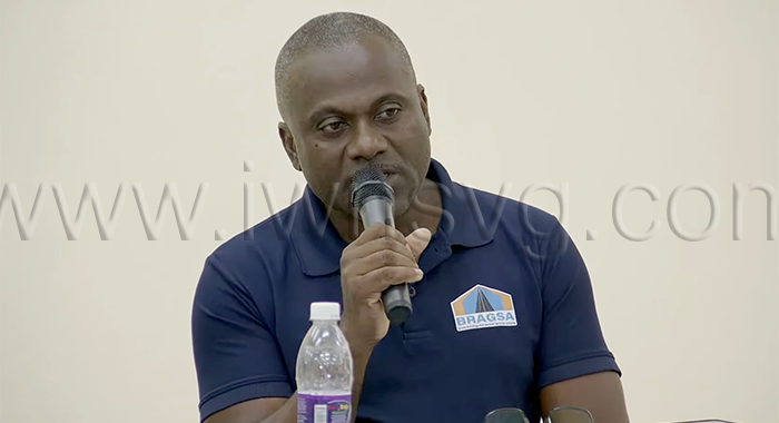 CEO of the Roads, Buildings and General Services Authority (BRAGSA), Kem Bartholomew, speaking at the forum in Golden Grove on Tuesday, June 9, 2026. 