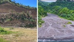The Rayneau Quarry in Richmond, left, and the Rosea Valley in North Leeward.