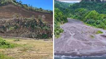 The Rayneau Quarry in Richmond, left, and the Rosea Valley in North Leeward.