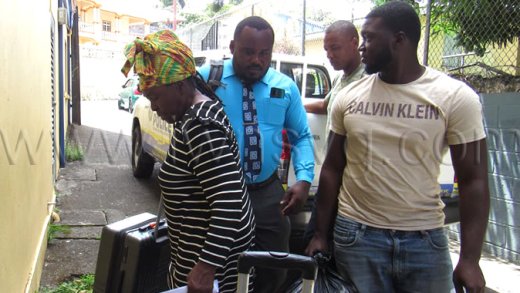Rasheed Frogget, right, arrives at the Serious Offences Court in Kingstown on Monday, June 8, 2026.