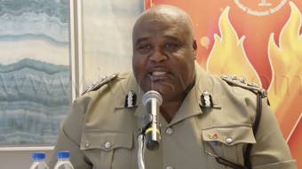 Acting Deputy Commissioner of Police Trevor "Buju" Bailey speaking at the Carnival Development Corporation's press conference in Kingstown on Wednesday, June 17, 2026.