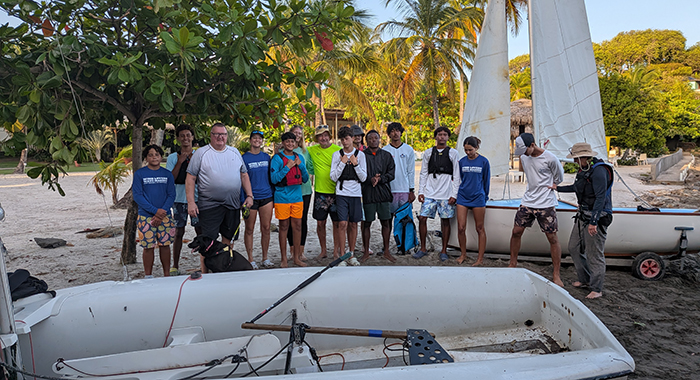 6.30am Coconut Grove Beach Club with UK Resident British Commissioner to SVG Geoff Patton copy