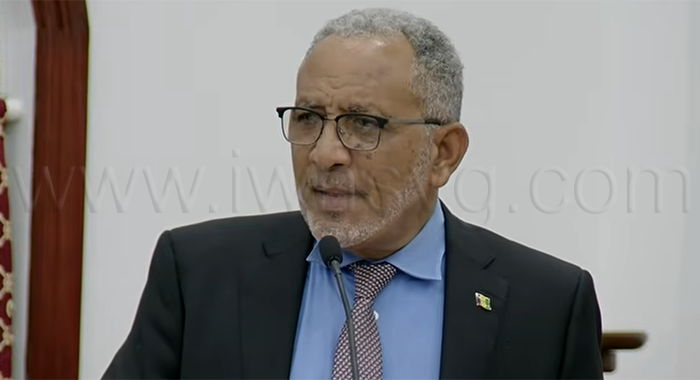 Prime Minister Godwin Friday speaking in Parliament on Tuesday, July 21, 2026. 