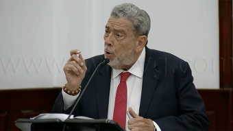 Leader of the Opposition Ralph Gonsalves speaking in Parliament on Tuesday, July 21, 2026.