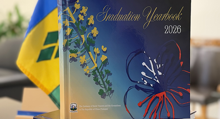 The 2026 graduation yearbook published by the Embassy of St. Vincent and the Grenadines in the Republic of China (Taiwan). The cover design was by Vincentian Sharleen Branch, who graduated from a university in Taiwan with a master’s degree in art and design. 