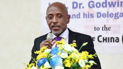 St. Vincent and the Grenadines’ Minister of Foreign Affairs, Foreign Trade, Investment and Diaspora Affairs, Dwight Fitzgerald Bramble, addresses Vincentians in Taiwan at a luncheon in Taipei, Taiwan on Saturday, Aug. 15, 2026.