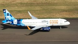 A jetBlue aircraft at Argyle International Airport on Aug. 12, 2026. (Photo:Facebook/SVGATC)