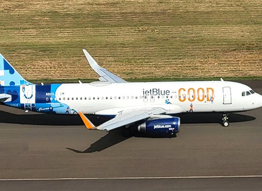A jetBlue aircraft at Argyle International Airport on Aug. 12, 2026. (Photo:Facebook/SVGATC)