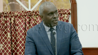 Minister of Education, Vocational Training and Innovation, Digital Transformation, and Information, Phillip Jackson, speaking in Parliament on Thursday, Aug. 27, 2026.