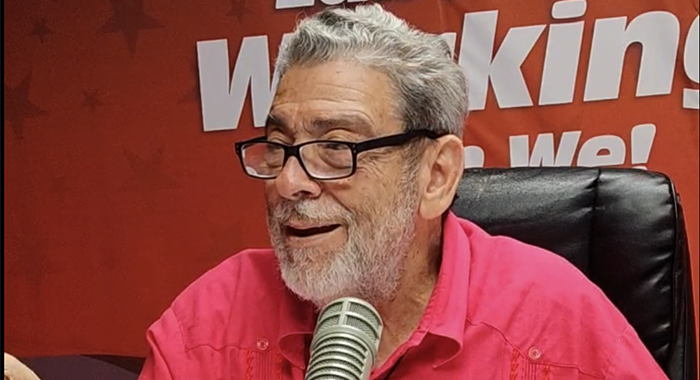 Opposition Leader Ralph Gonsalves speaking on radio on Wednesday, Aug. 19, 2026. 