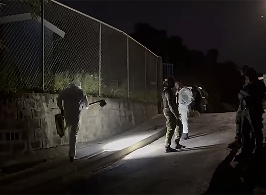 Police at the scene of the shooting in Green Hill Friday night, Sept. 25, 2026. 