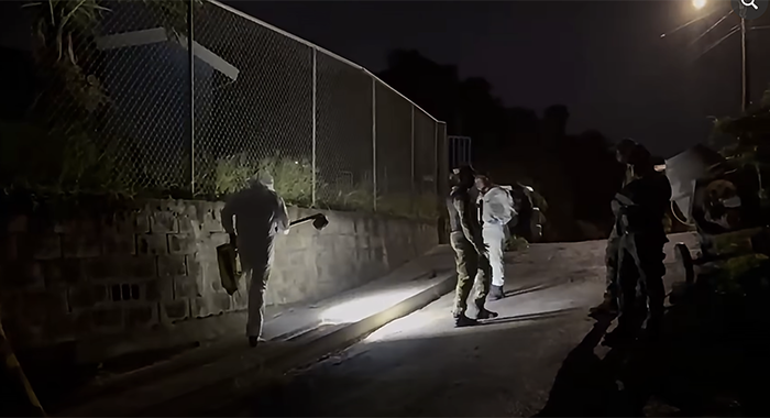 Police at the scene of the shooting in Green Hill Friday night, Sept. 25, 2026. 