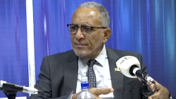 Prime Minister Godwin Friday speaking on NBC Radio on Wednesday, Sept. 30, 2026. 